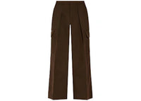 Burberry High Waisted Cargo Wide Leg Trousers Brown/Black