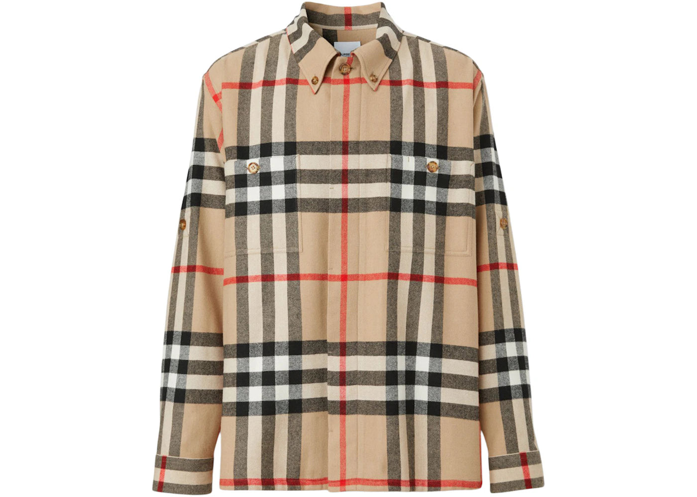Burberry House Check Wool Cotton Shirt Archive Beige - vue 360