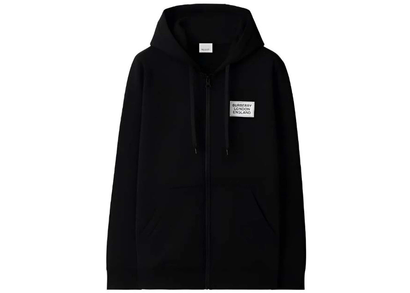 Burberry Hove Logo Print Zip Hoodie Black - vue 360