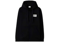 Burberry Hove Logo Print Zip Hoodie Black