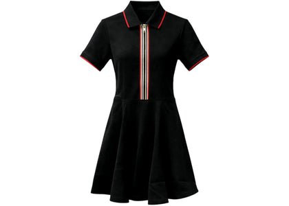 Burberry Icon Stripes Polo Shirt Dress Black - authentic Burberry apparel