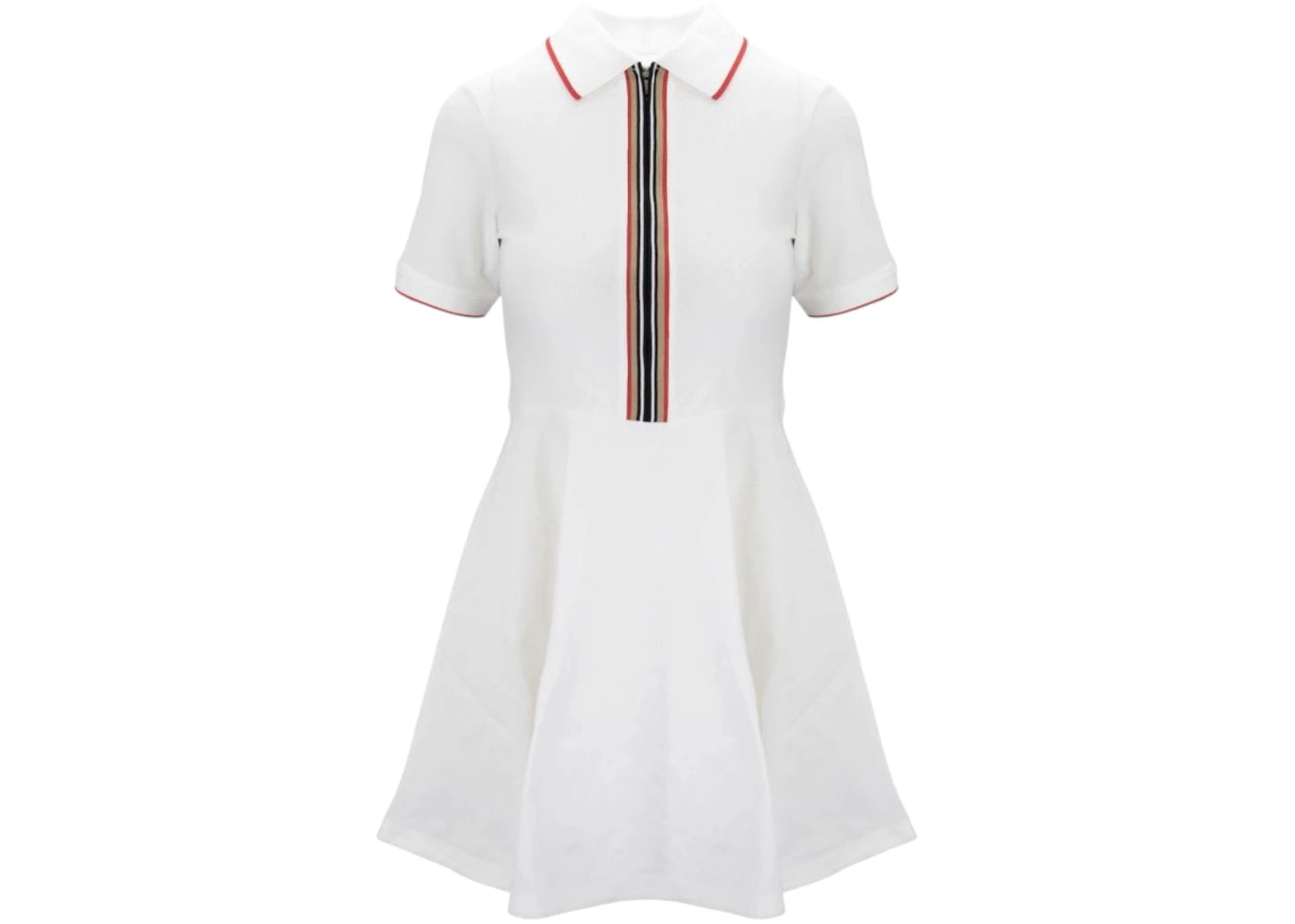 Burberry Icon Stripes Polo Shirt Dress Whtie - vue 360