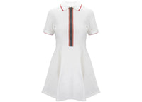 Burberry Icon Stripes Polo Shirt Dress Whtie