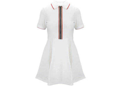 Burberry Icon Stripes Polo Shirt Dress Whtie - authentic Burberry apparel