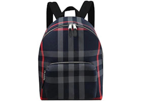 Burberry Jeff Check Backpack Navy/Grey - vue 360