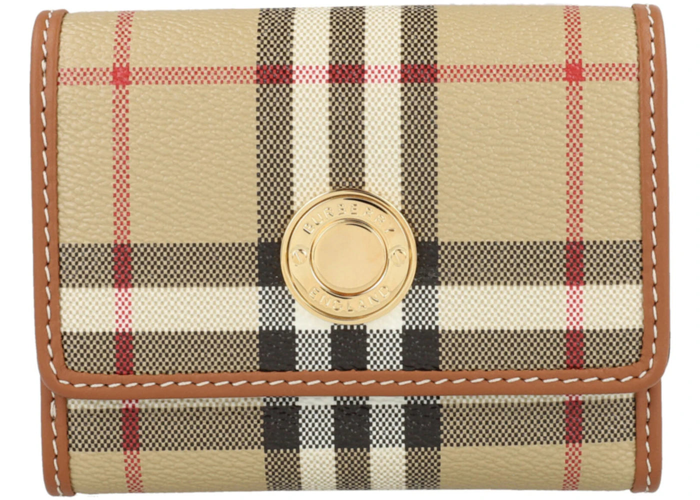 Burberry Lancaster Check Trifold Wallet Archive Beige - vue secondaire A