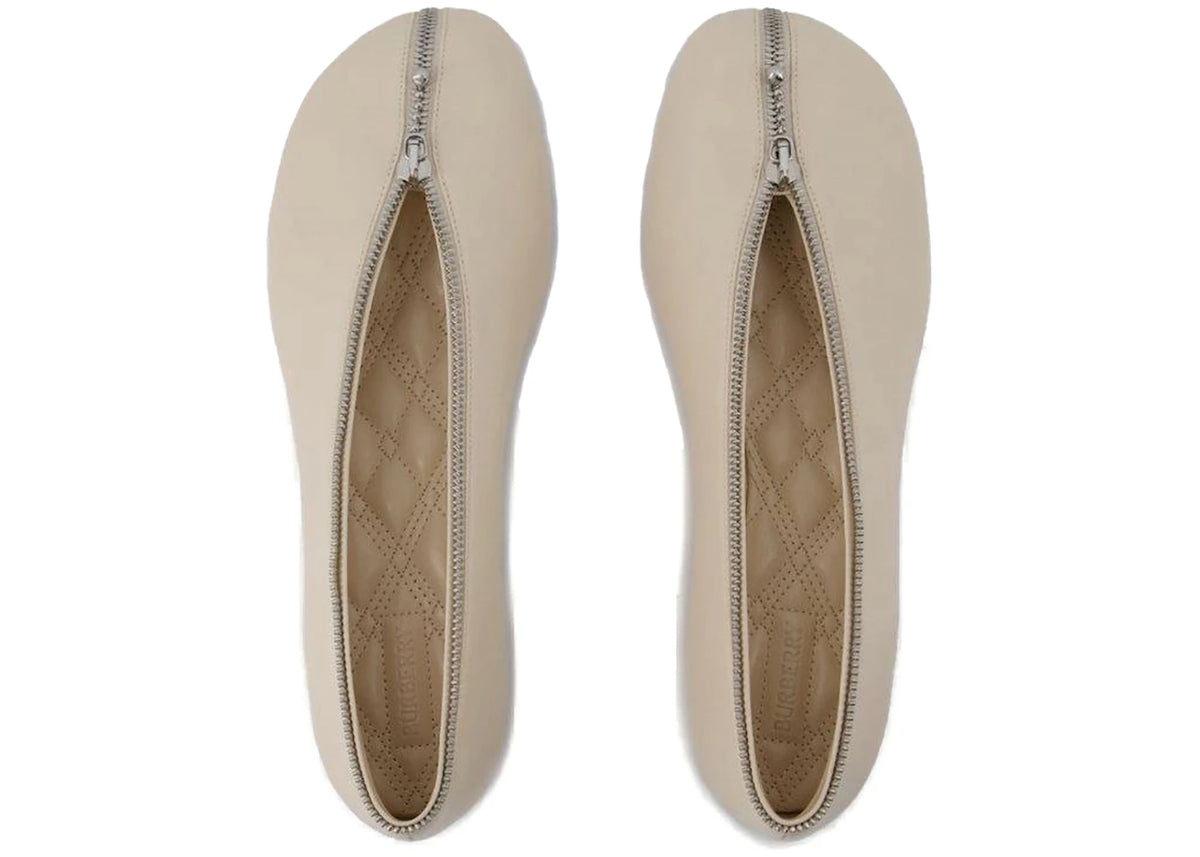 Burberry Leather Sadler Zip Ballerinas Soap (Women's) - vue secondaire B