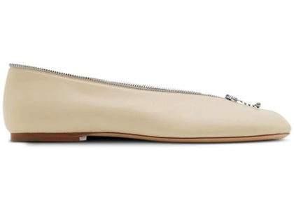 Burberry Leather Sadler Zip Ballerinas Soap (Women's) - sneakers view 2