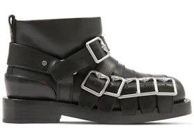 Burberry Leather Strap Boot Black (Women's) - vue 360