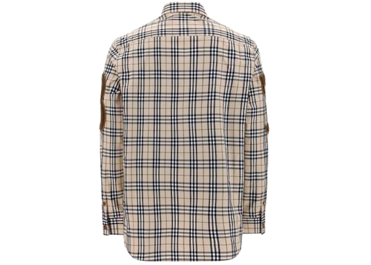 Burberry Letter Graphic Check Print Shirt Soft Fawn - vue secondaire B