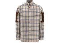 Burberry Letter Graphic Check Print Shirt Soft Fawn
