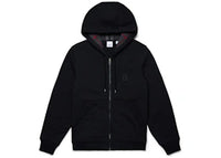 Burberry Letter Graphic Cotton Blend Zip Hoodie Black