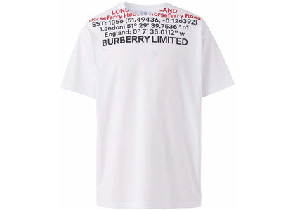 Burberry Location-Print T-Shirt White/Black/Red - apparel view 2