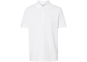 Burberry Logo Embroidered Polo Triple White - vue 360