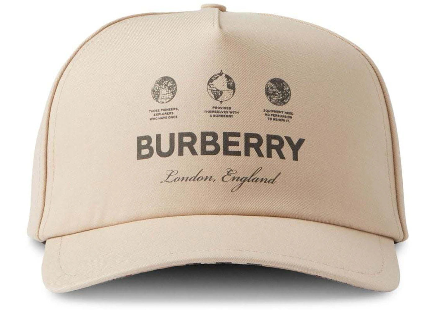 Burberry Logo Print Baseball Cap Sand Beige - vue secondaire A