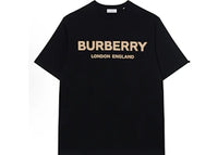 Burberry Logo Print Cotton T-shirt Black/Gold