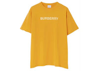 Burberry Logo Print Cotton T-shirt Yellow