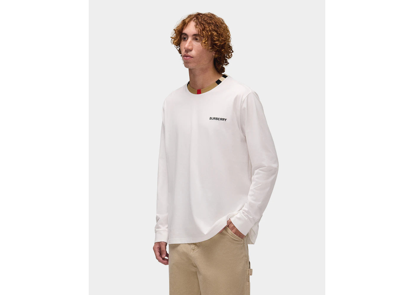 Burberry Long Sleeve Icon T-shirt White - vue secondaire B