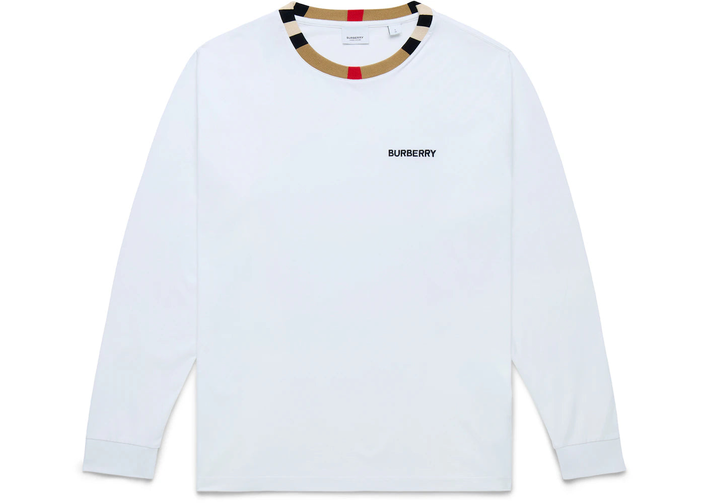 Burberry Long Sleeve Icon T-shirt White - vue 360