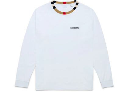 Burberry Long Sleeve Icon T-shirt White - authentic Burberry apparel