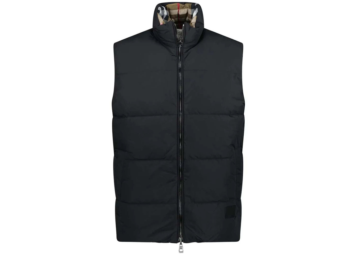 Burberry Lowick Reversible Check Down Vest Black/Archive Beige - vue secondaire A