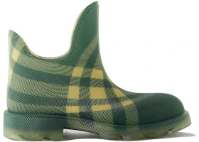 Burberry Marsh Checked Ankle Boots Green