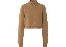 Burberry Monogram Cropped Jumper Camel - vue 360