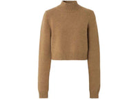 Burberry Monogram Cropped Jumper Camel
