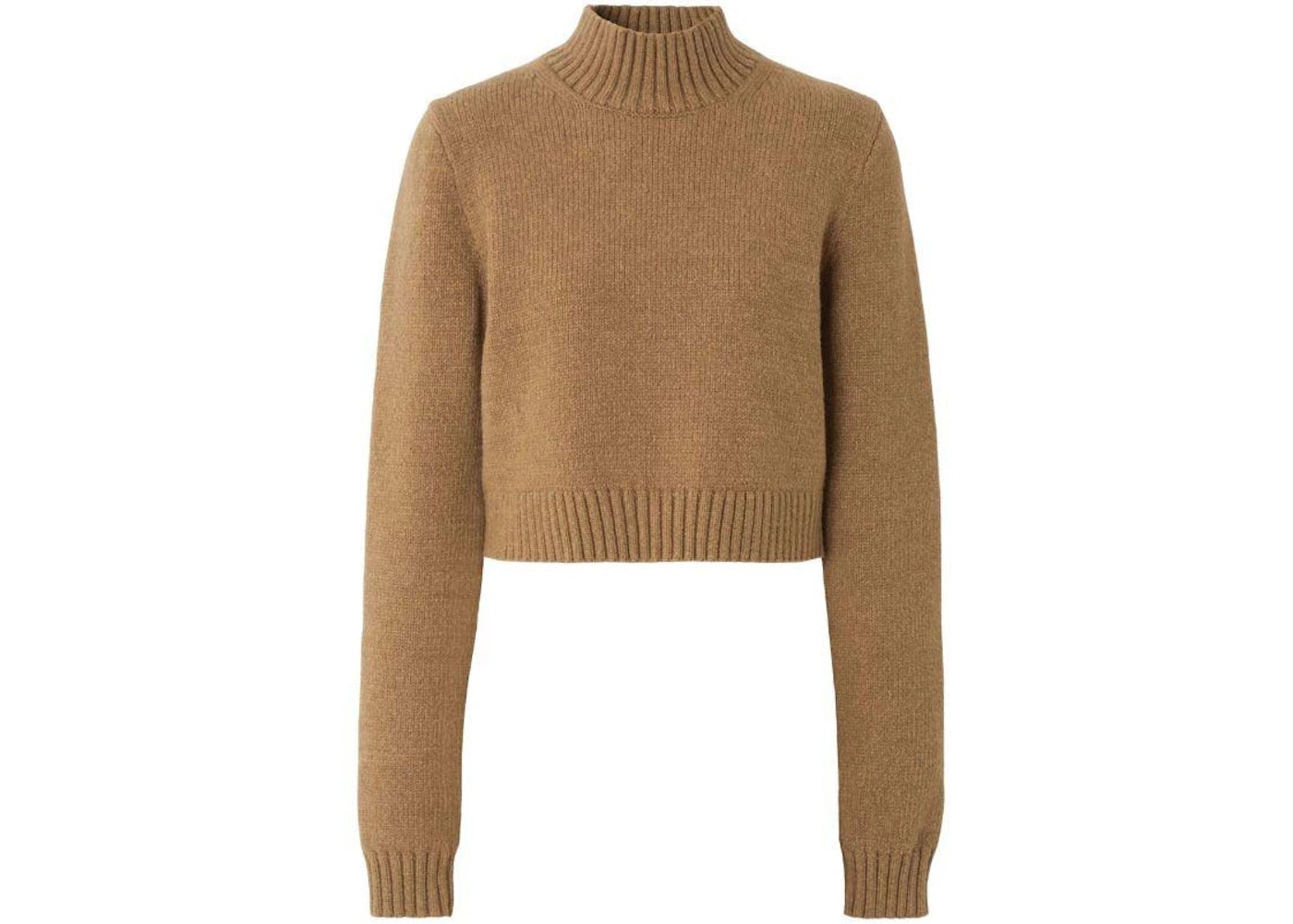 Burberry Monogram Cropped Jumper Camel - vue secondaire A
