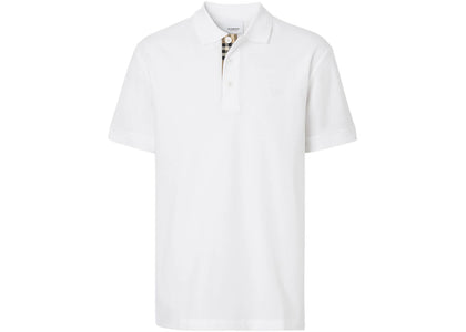 Burberry Monogram Motif Cotton Pique Polo White/Archive Beige - authentic Burberry product