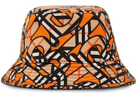 Burberry Monogram Print Bucket Hat Orange - authentic Burberry product