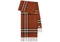 Burberry Mu Giant Chk Scarf Brick Orange