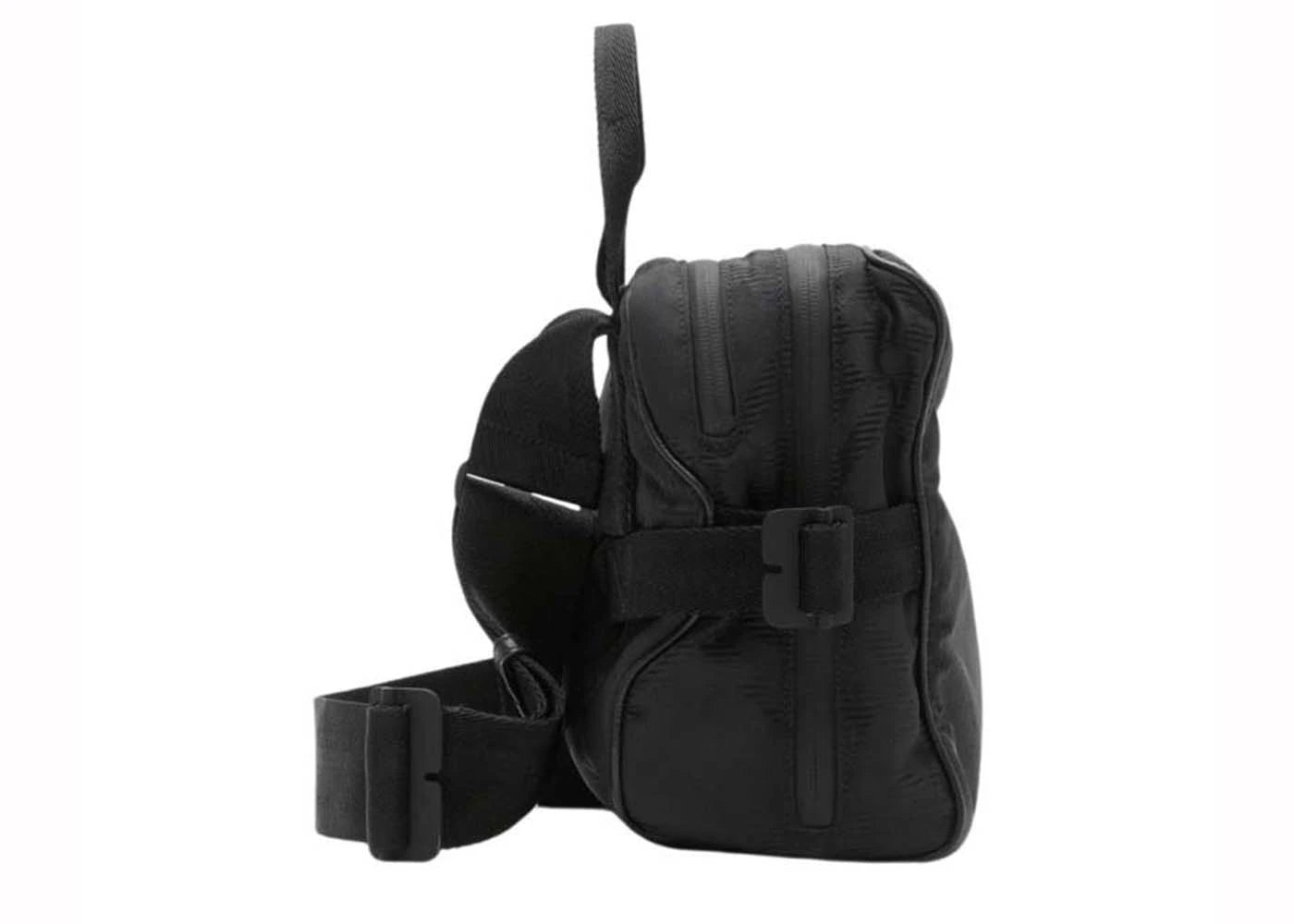 Burberry Nylon Check Jacquard Tile Shoulder Bag Black - vue secondaire A