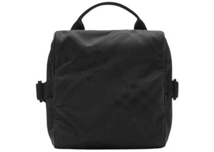 Burberry Nylon Check Jacquard Tile Shoulder Bag Black - authentic Burberry product