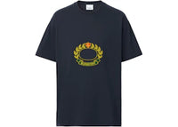 Burberry Oak Leaf Crest Cotton Oversized T-Shirt Dark Charcoal Blue
