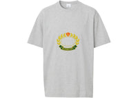 Burberry Oak Leaf Crest Cotton Oversized T-Shirt Pale Grey Melange