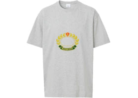 Burberry Oak Leaf Crest-Print T-shirt Grey - vue 360