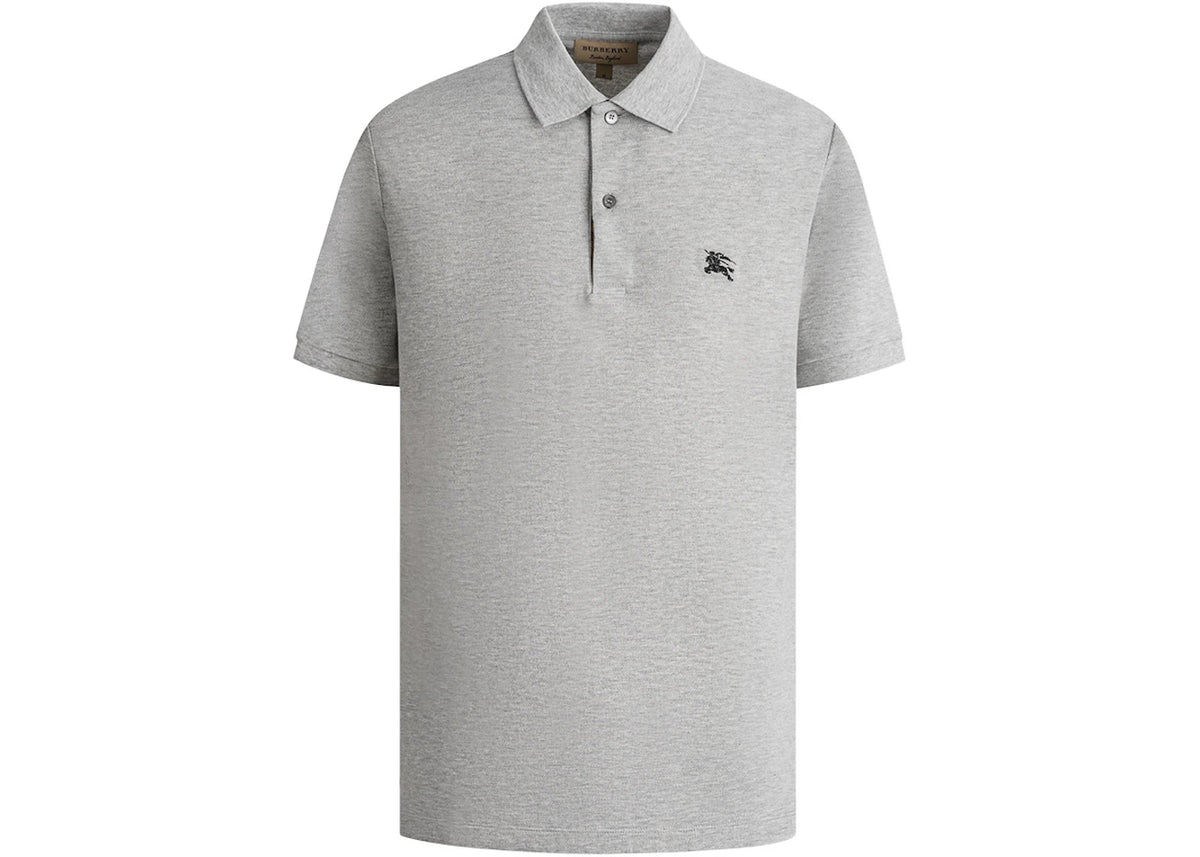 Burberry Oxford Logo Embroidered Polo Grey/Black - vue secondaire A