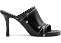 Burberry Peep 85mm Leather Sandals Black (Women's)
