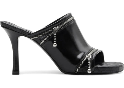 Burberry Peep 85mm Leather Sandals Black (Women's)