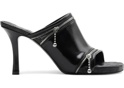 Burberry Peep 85mm Leather Sandals Black (Women's) - authentic Burberry sneakers