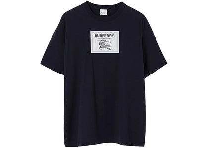 Burberry Prorsum Label Cotton T-shirt Smoked Navy - apparel view 2