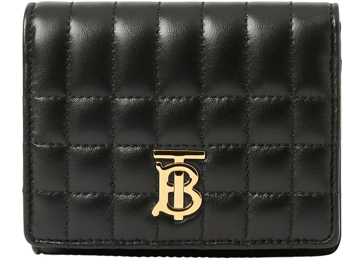 Burberry Quilted Leather Small Lola Folding Wallet Black /Light Gold - vue secondaire A