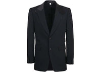 Burberry Satin Lapel Wool Tailored Jacket Black