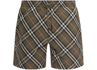 Burberry Seb Chk Nq Short Finch Brown Check