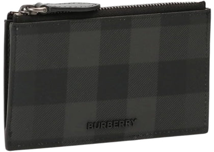 Burberry Slim Zip Card Case and Coin Purse Black - authentic Burberry product