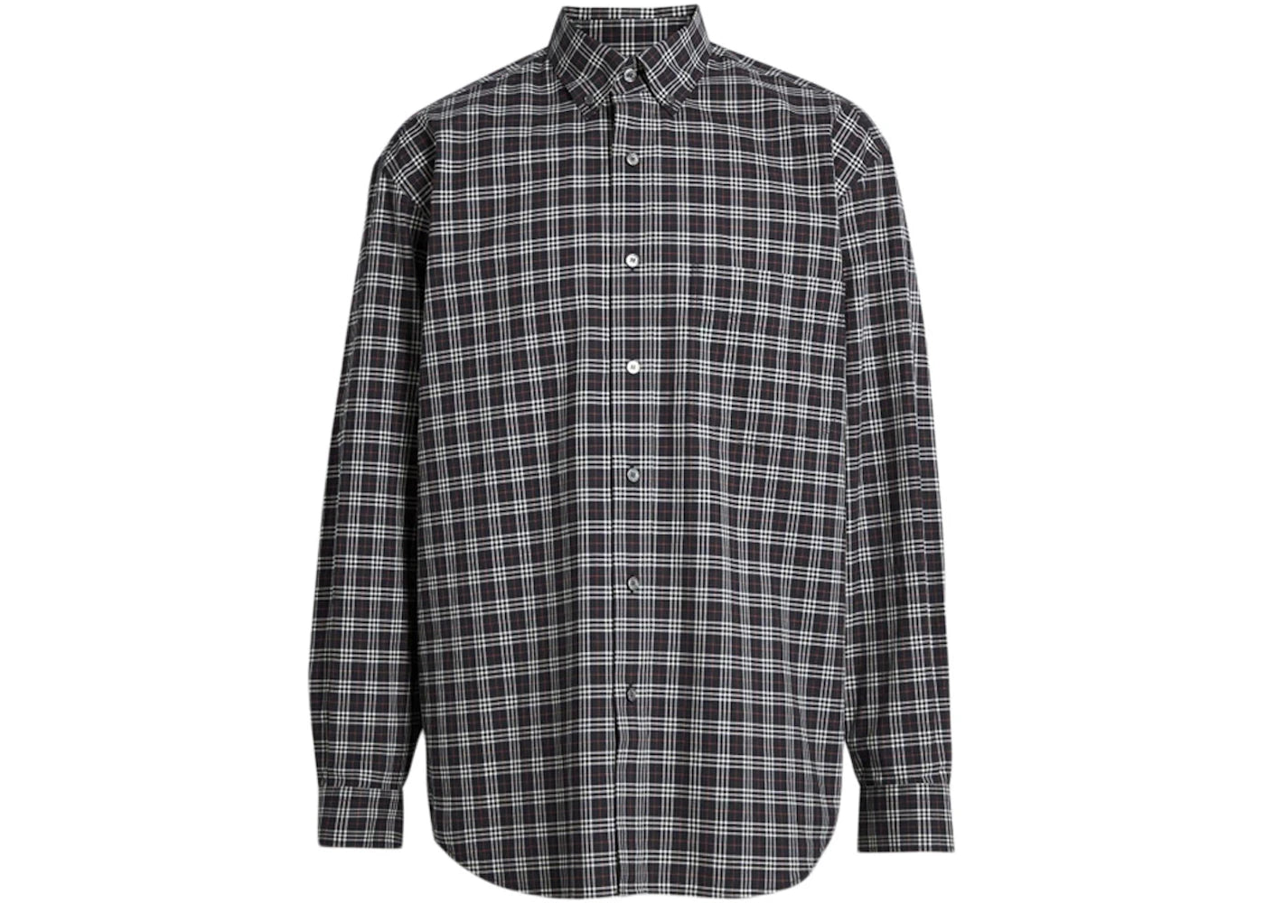 Burberry Small Scale Check Cotton Shirt Navy/White/Red - vue secondaire A