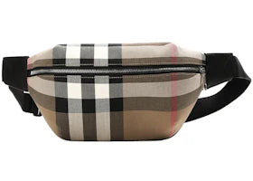 Burberry Sonny Check Canvas Bumbag Taupe Brown - vue 360
