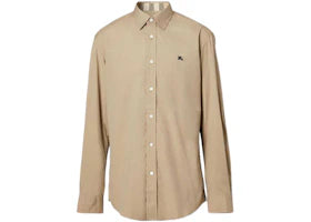Burberry Stretch Cotton Poplin EKD Shirt Beige