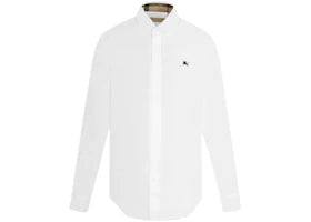 Burberry Stretch Cotton Poplin Shirt White